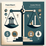What are the differences between project reports for bank loans and investor pitch decks?