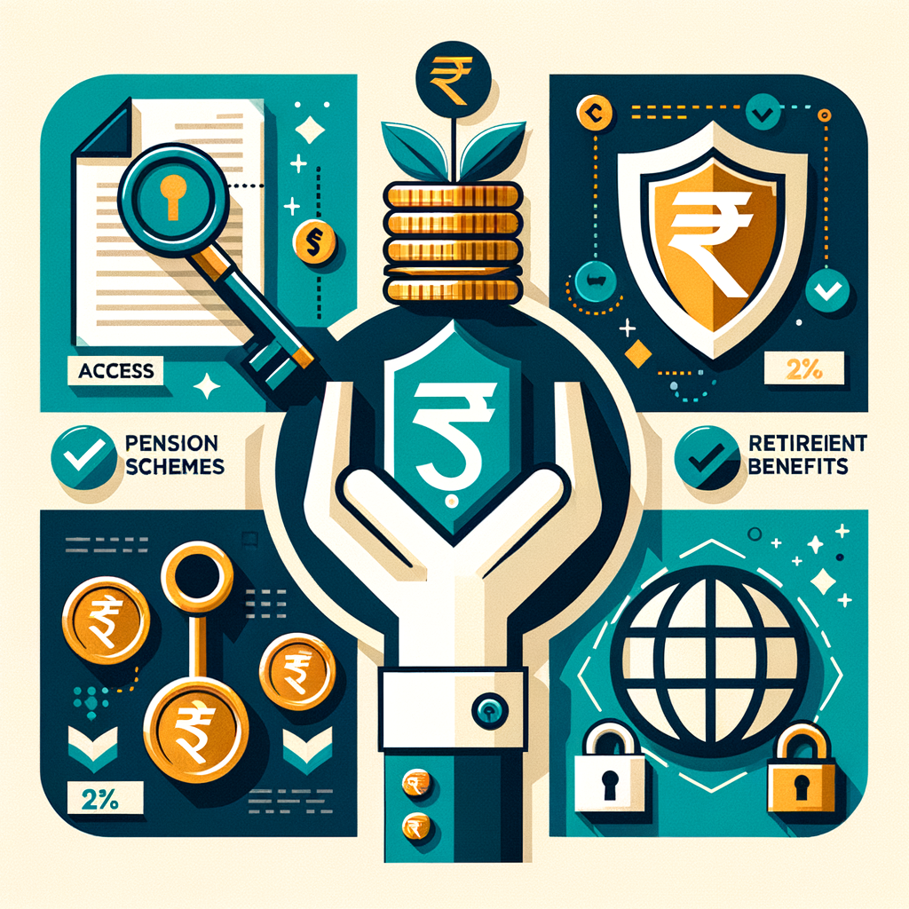 How do NRIs access pension schemes and retirement benefits in India?