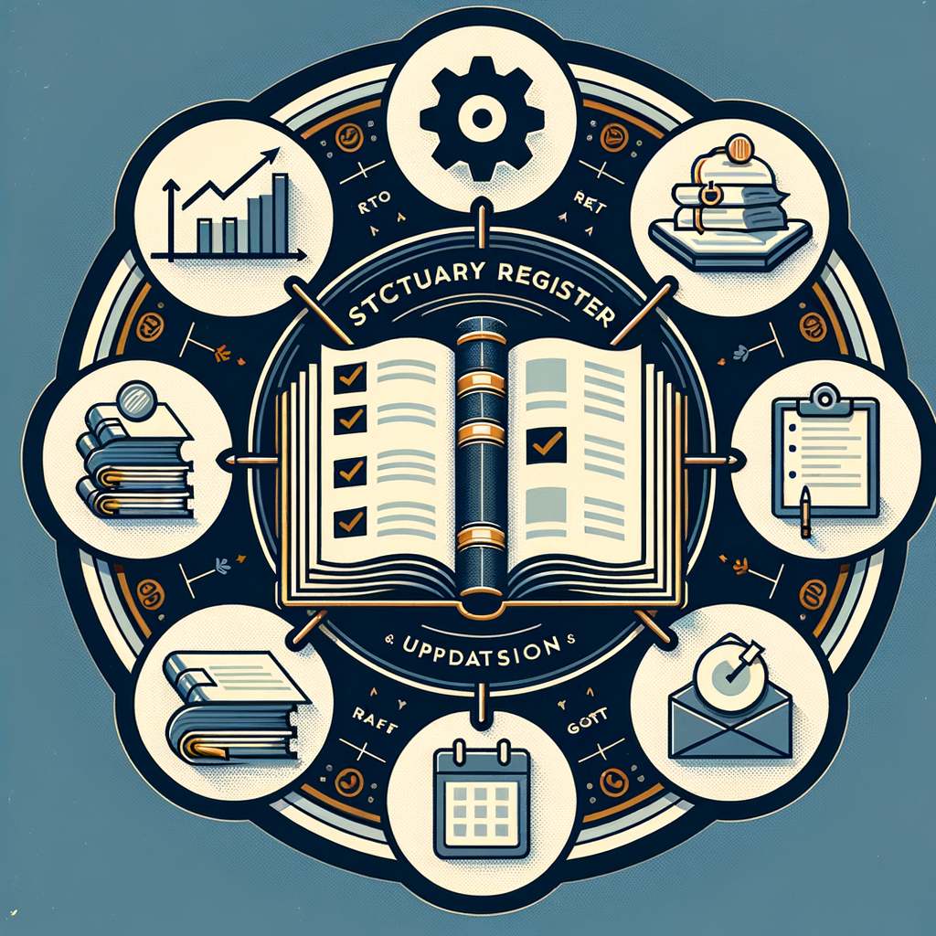 How do startups update their statutory registers as part of annual compliance?