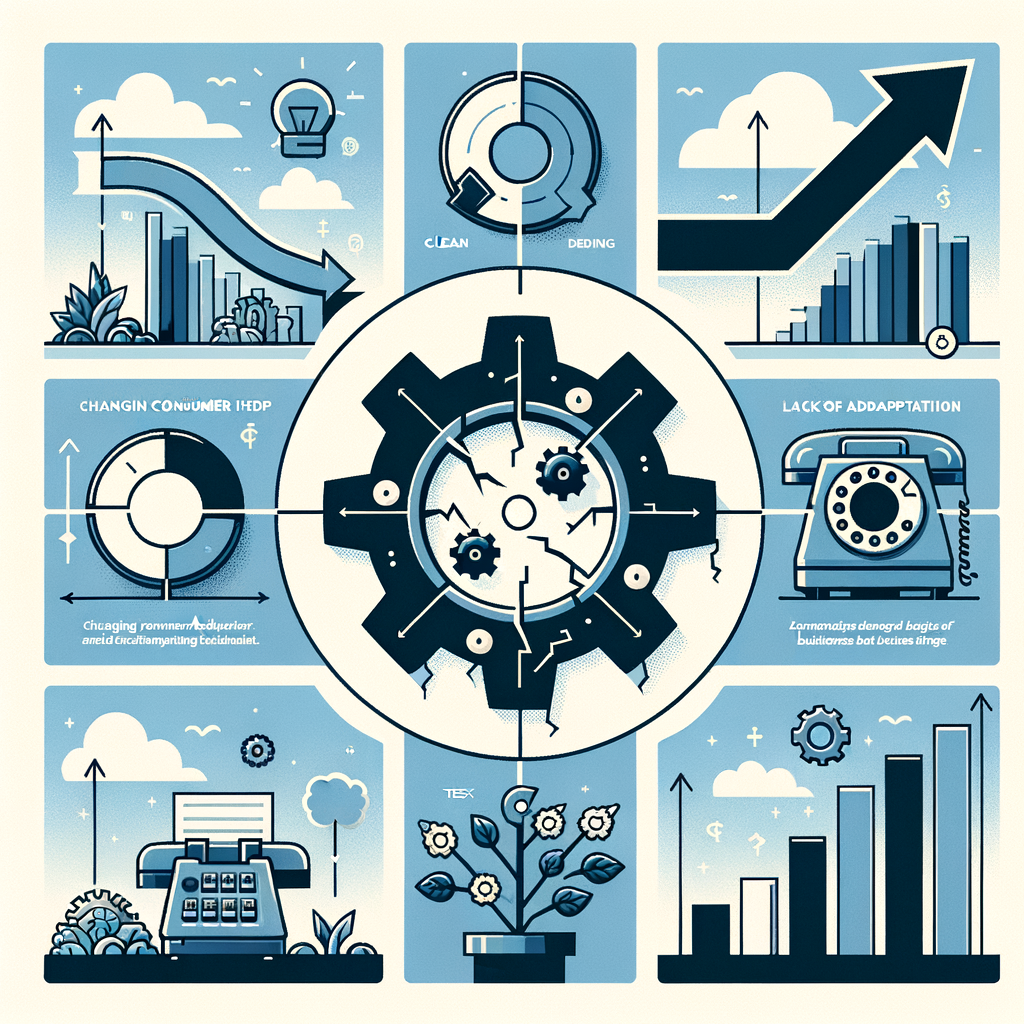 How can a failure to adapt to changing consumer behavior lead to business failure?