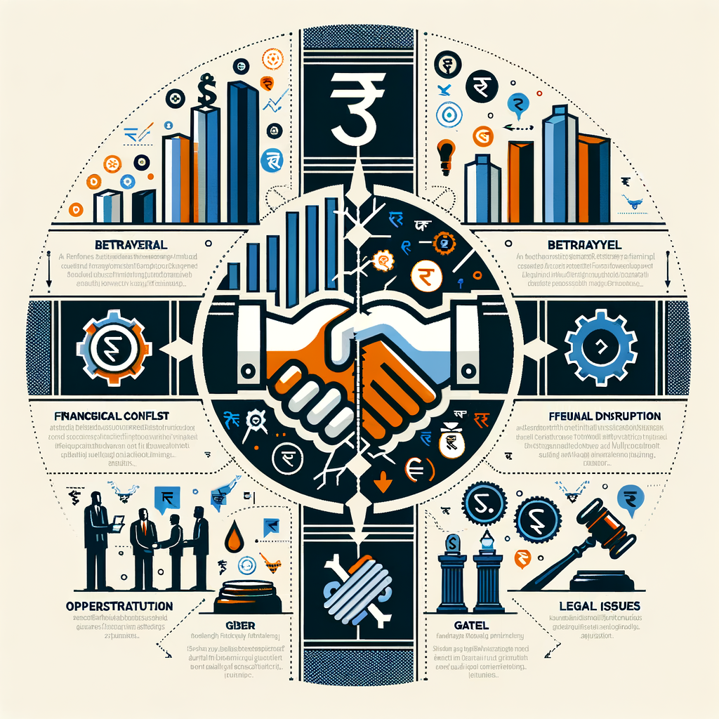 How do internal conflicts among founders and partners lead to business failure?