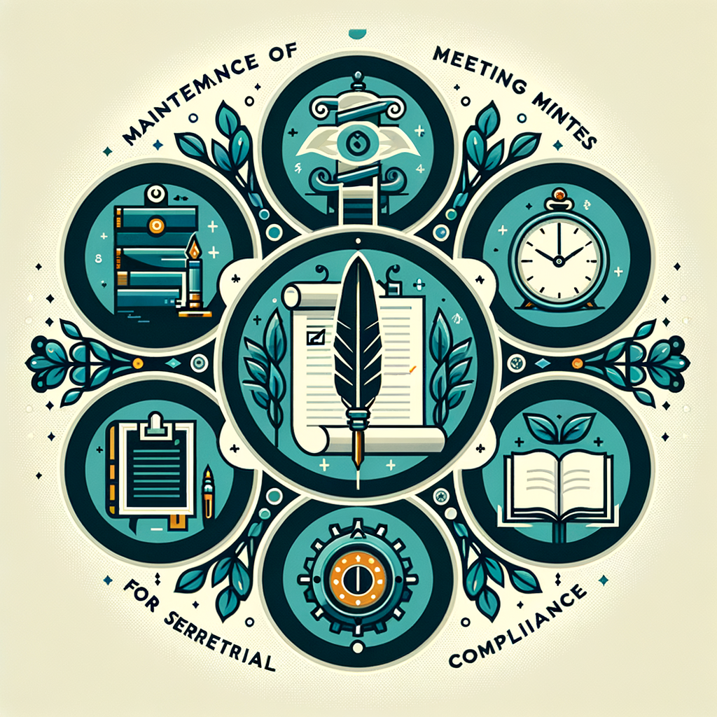How do I maintain proper minutes of meetings for secretarial compliance?
