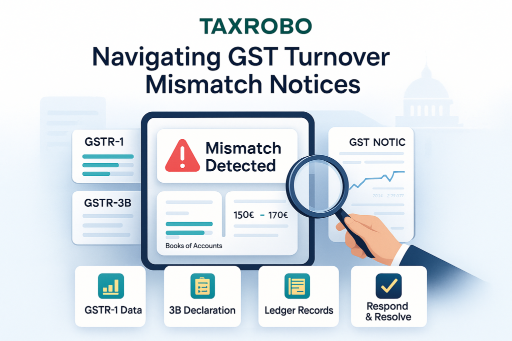GST Notice for Retail Shops – Turnover Mismatch (GSTR-1 vs 3B vs Books)