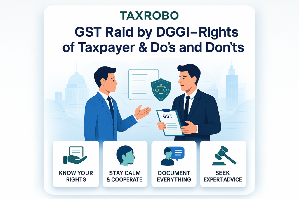GST Raid by DGGI – Rights of Taxpayer & Do’s and Don’ts