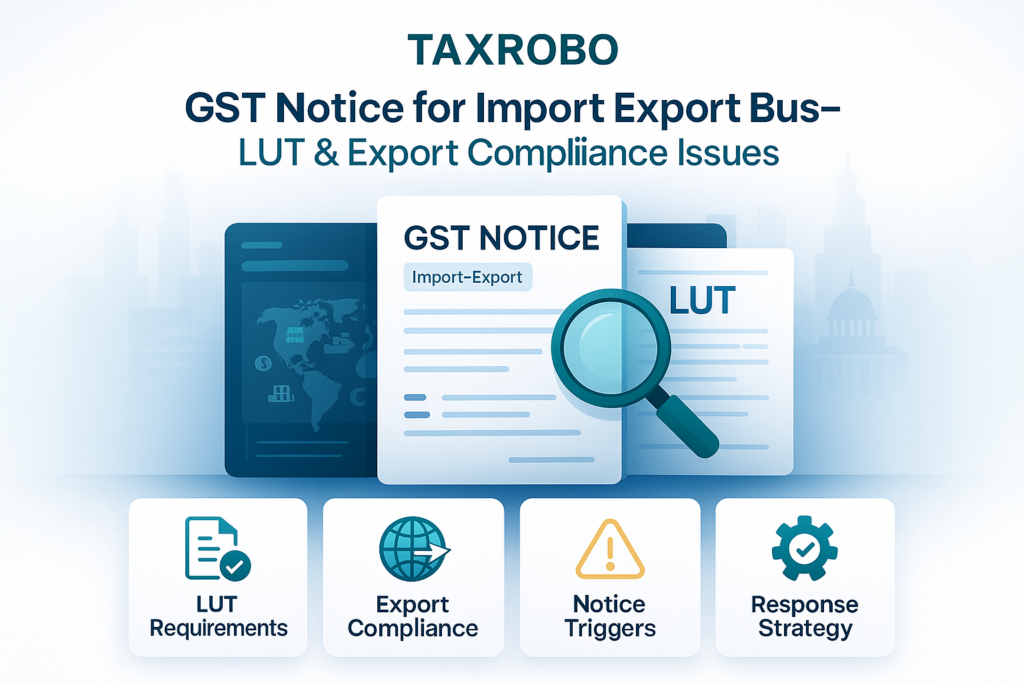GST Notice for Import Export Business – LUT & Export Compliance Issues