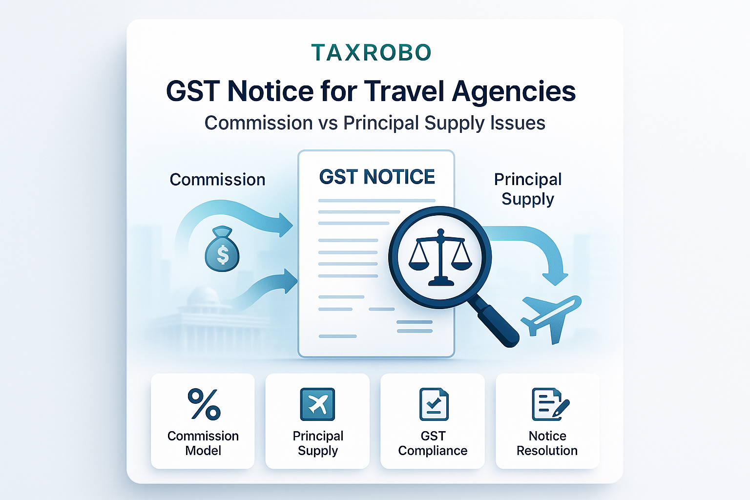 GST Notice for Travel Agencies – Commission vs Principal Supply Issues