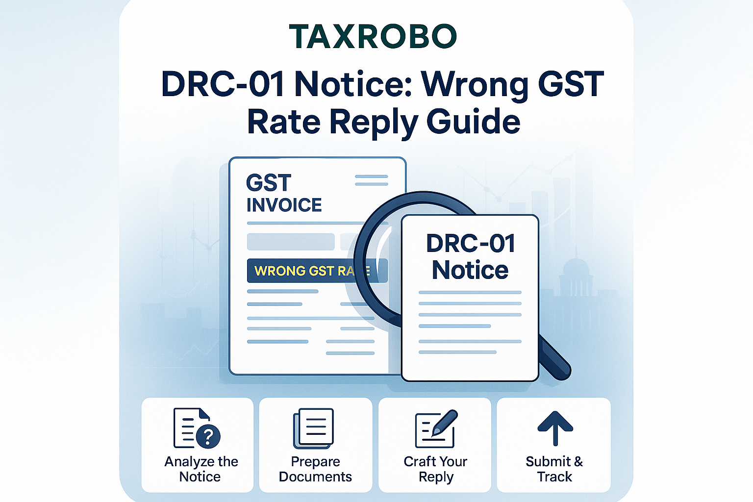 DRC-01 Notice for Wrong GST Rate Applied – Reply Format