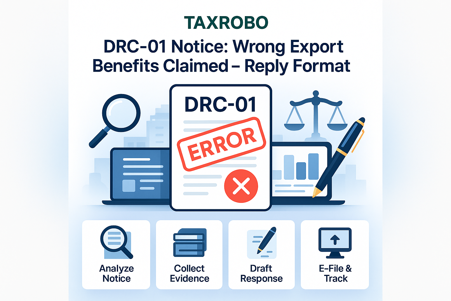 DRC-01 Notice for Wrong Export Benefits Claimed – Reply Format