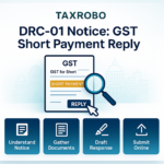 DRC-01 Notice for Short Payment of GST – Reply Format