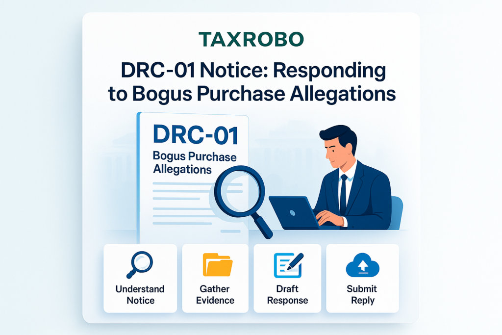 DRC-01 Notice for Bogus Purchase Allegations – Reply Format