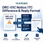DRC-01C Notice for ITC Difference between GSTR-2B and GSTR-3B – Reply Format