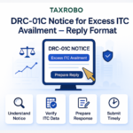 DRC-01C Notice for Excess ITC Availment – Reply Format