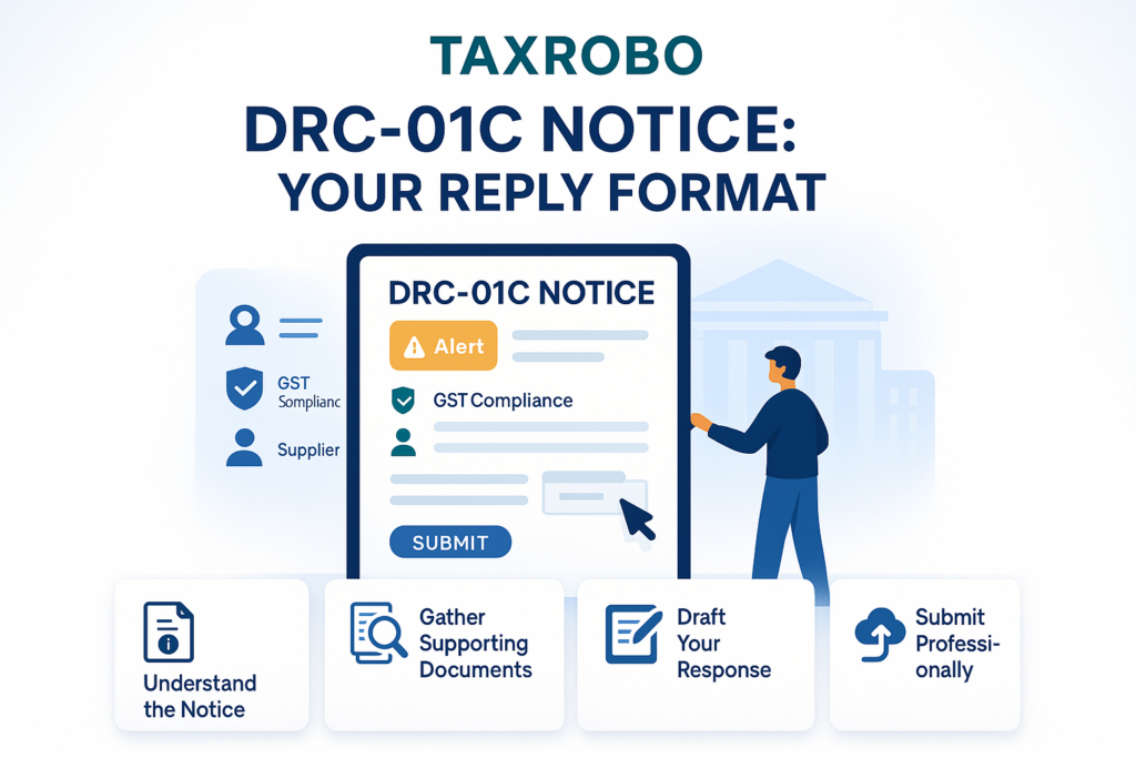 DRC-01C Notice for Supplier Not Filing GST Returns – Reply Format