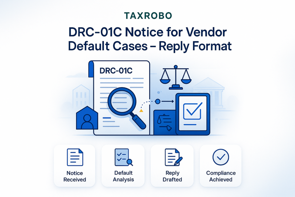 DRC-01C Notice for Vendor Default Cases – Reply Format