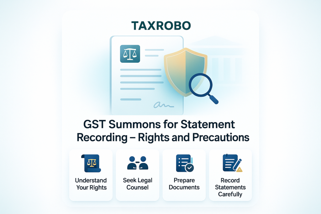 GST Summons for Statement Recording – Rights and Precautions