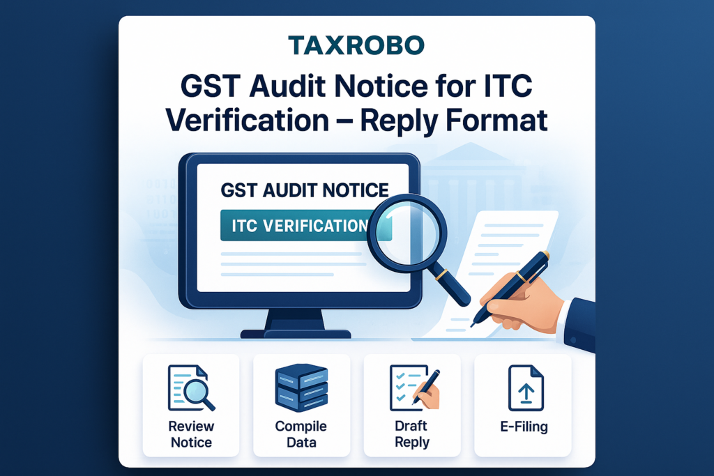 GST Audit Notice for ITC Verification – Reply Format