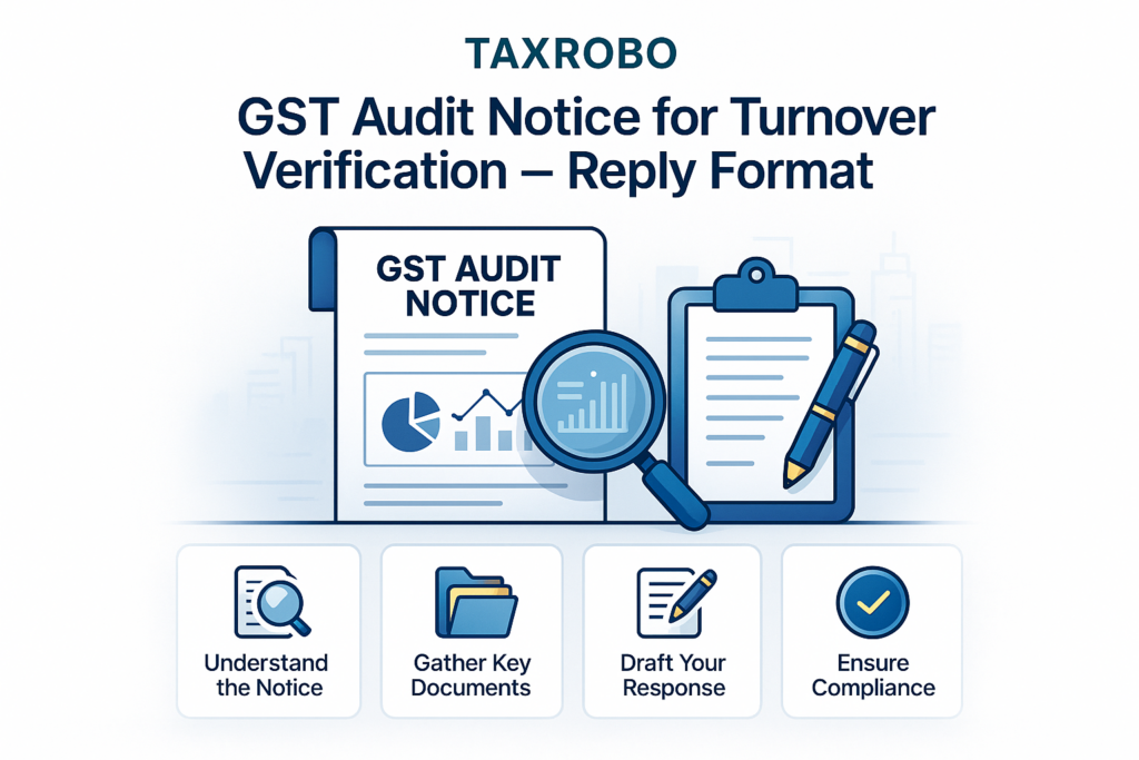 GST Audit Notice for Turnover Verification – Reply Format