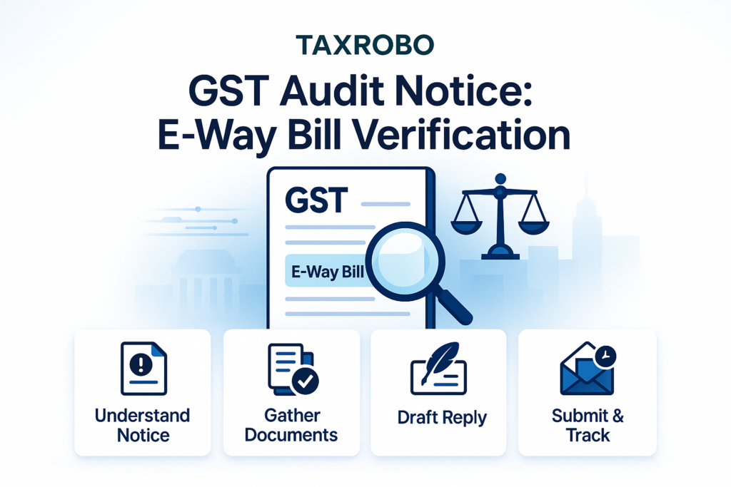 GST Audit Notice for E-Way Bill Verification – Reply Format