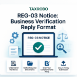REG-03 Notice for Constitution of Business Verification – Reply Format