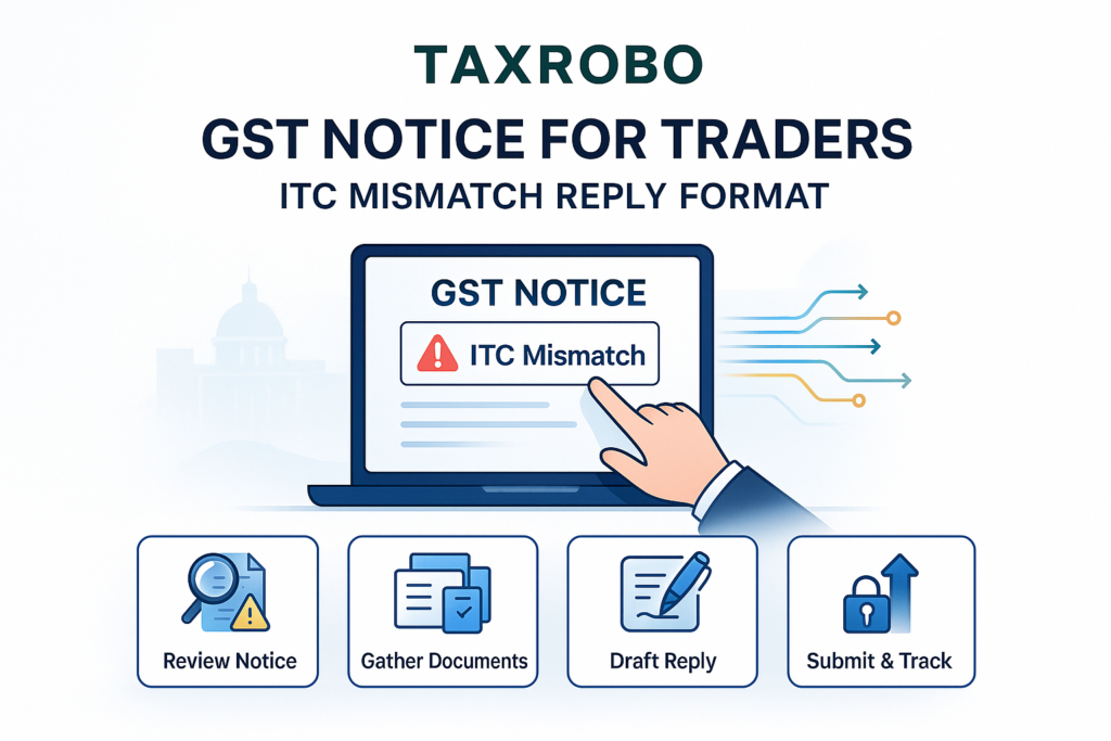 GST Notice for Traders – ITC Mismatch Reply Format