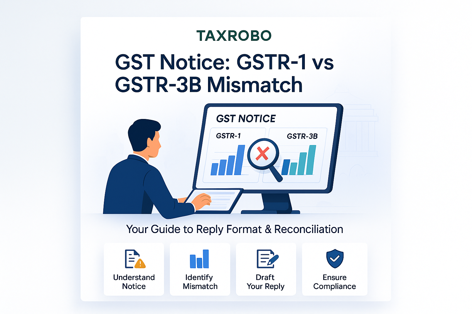 GST Notice for GSTR-1 vs GSTR-3B Mismatch – Reply Format & Reconciliation