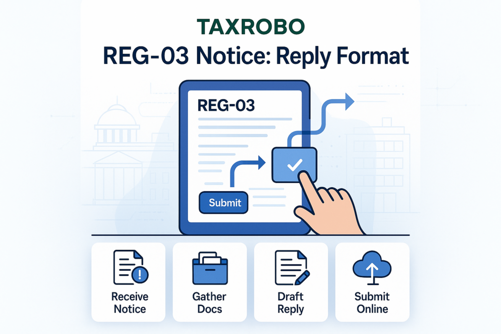 REG-03 Notice for Additional Documents – Reply Format