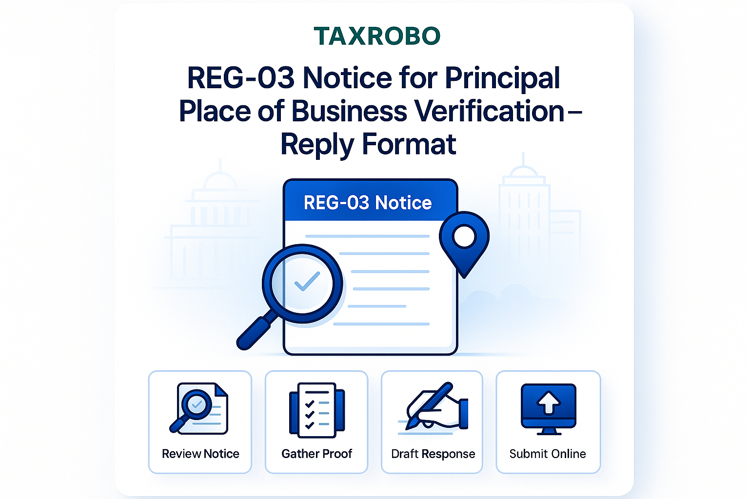 REG-03 Notice for Principal Place of Business Verification – Reply Format