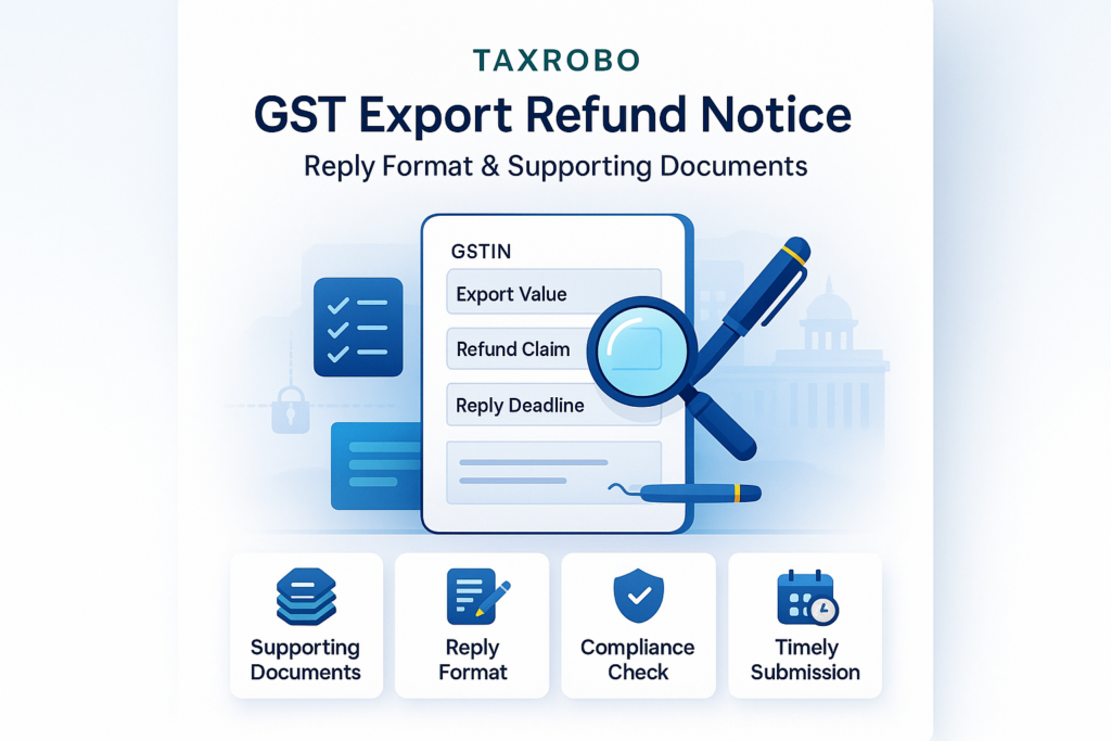 GST Export Refund Notice – Reply Format & Supporting Documents