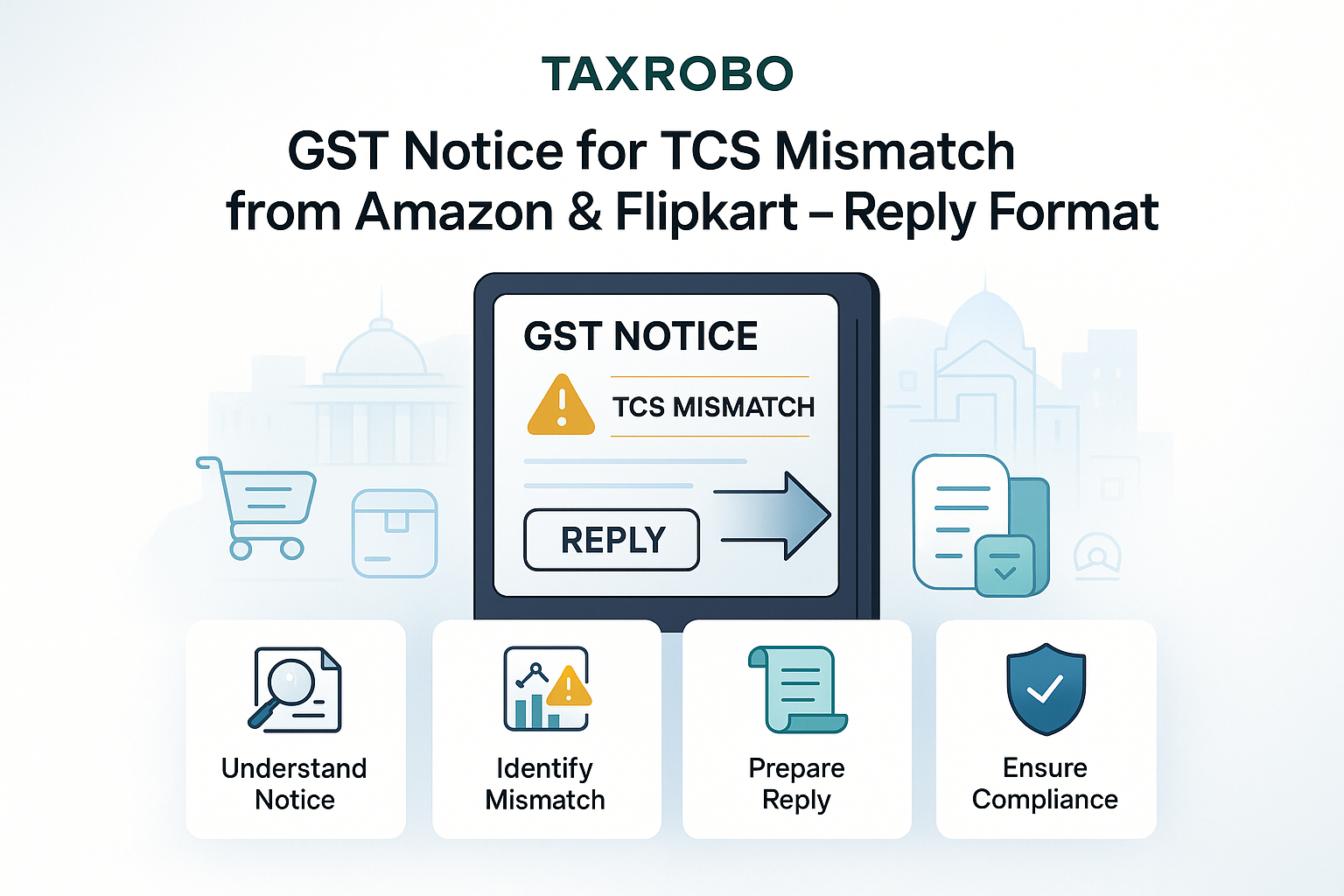 GST Notice for TCS Mismatch from Amazon & Flipkart – Reply Format