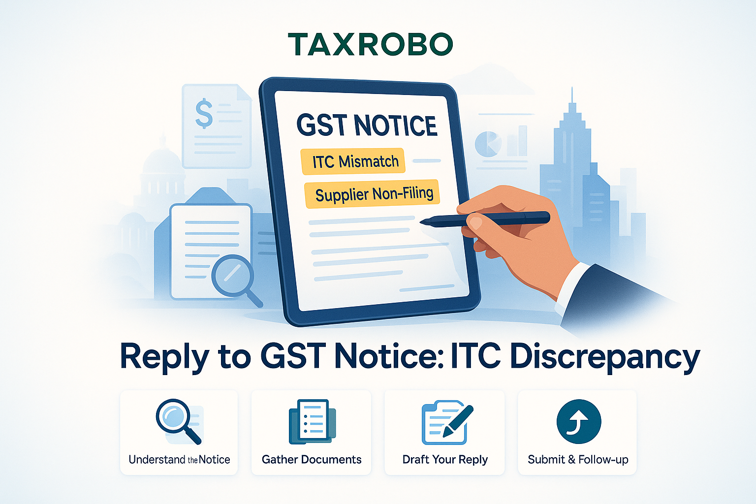 GST Notice for ITC Claimed from Supplier Not Filed Returns – Reply Format