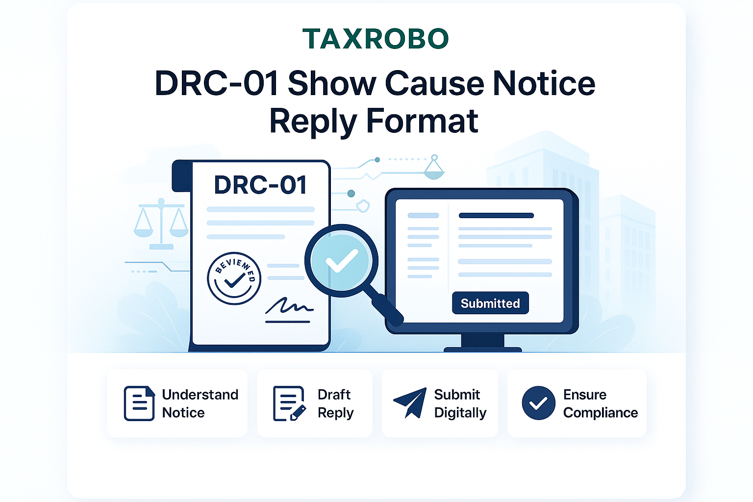 DRC-01 Show Cause Notice under GST – Complete Reply Format